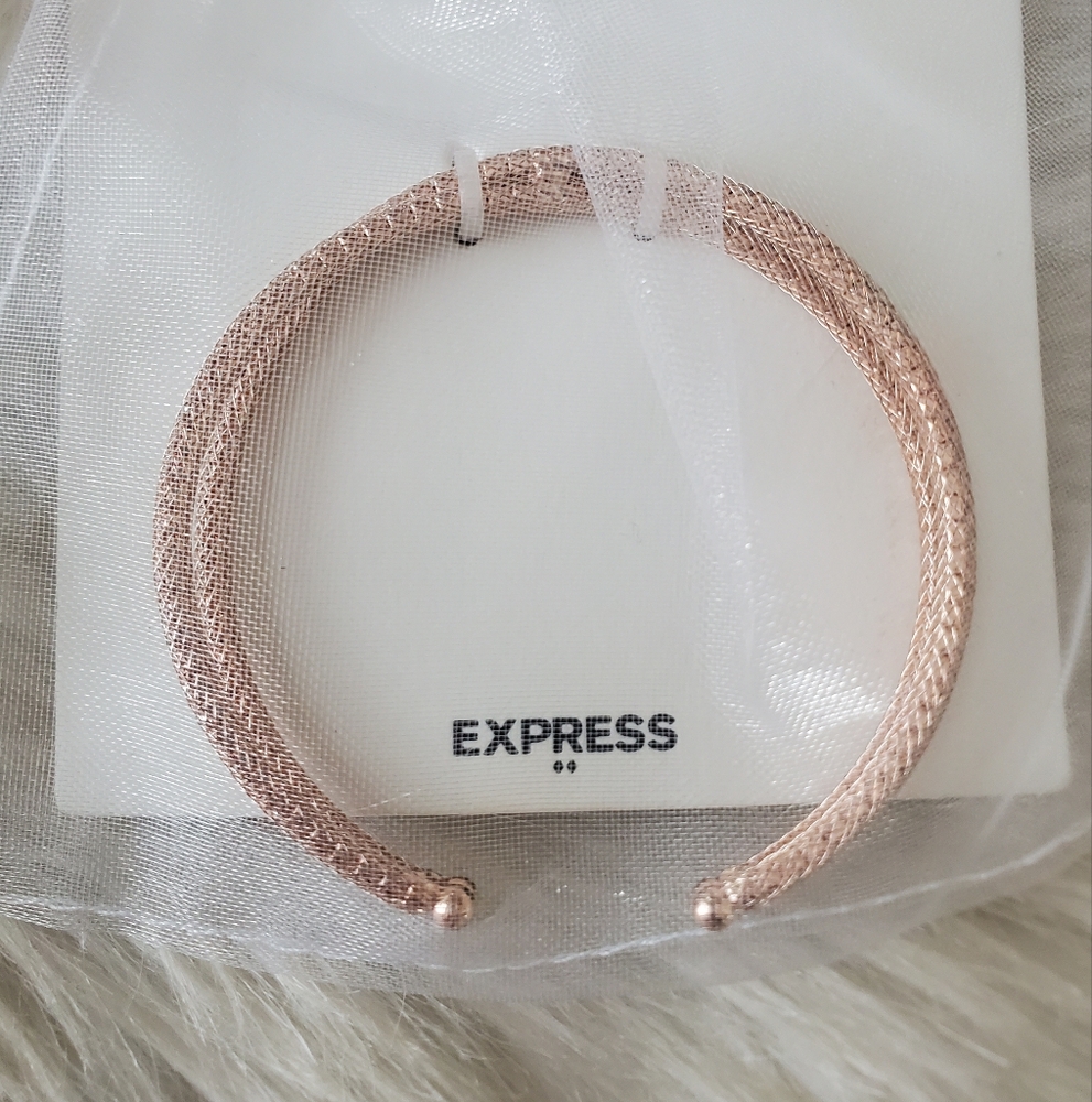 NWT Express | Rose Gold Mini Rhinestone Double Stranded Bracelet